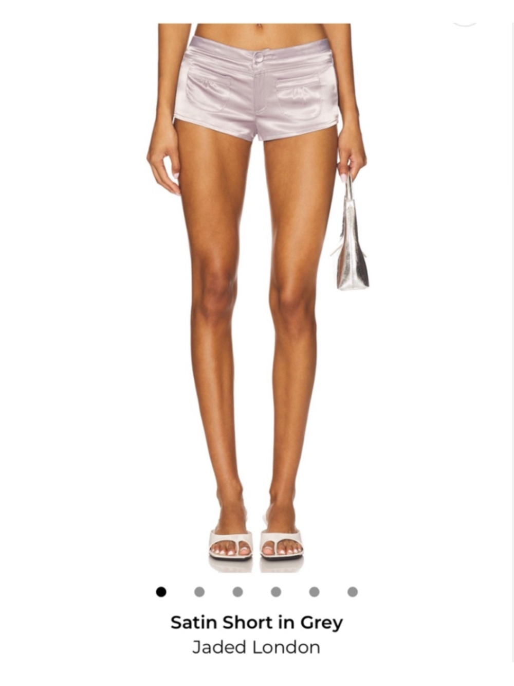 Jaded London Ballet Satin Mini Micro Short in Gray- Size US 2